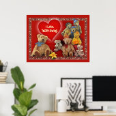 I Liebe Teddy-Bears Poster (Heimbüro)