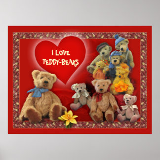I Liebe Teddy-Bears Poster