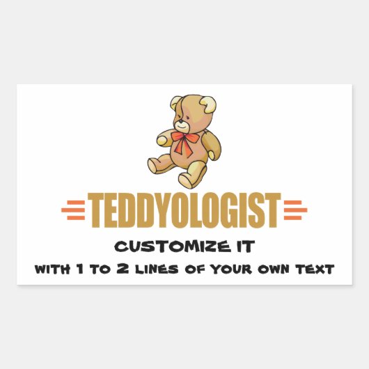 I Liebe Teddy Bears Rechteckiger Aufkleber (Vorderseite)