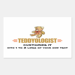 I Liebe Teddy Bears Rechteckiger Aufkleber