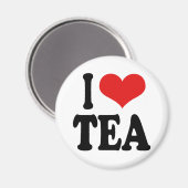 I Liebe Tee Magnet (Vorderseite/Rückseite)