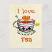 I Liebe Tee Postkarte (Vorderseite)