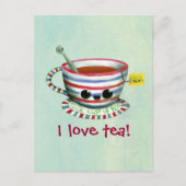 I Liebe Tee Postkarte (Vorderseite)