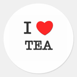 I Liebe-Tee Runder Aufkleber