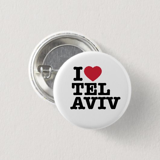 I Liebe Tel Aviv Button (Vorne & Hinten)