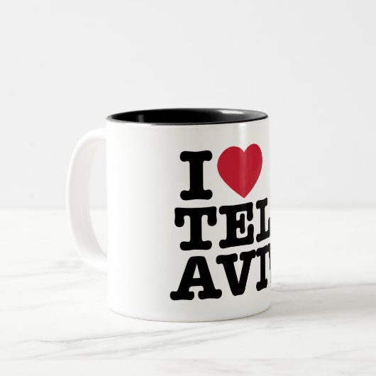 I Liebe Tel Aviv Tasse (Vorderseite Links)