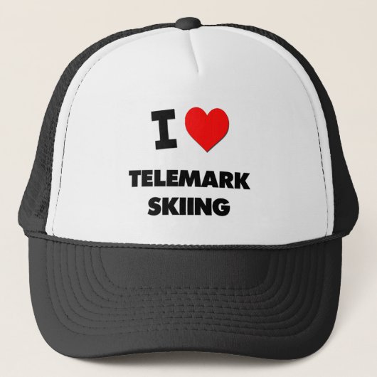 I Liebe Telemark Skifahren Truckerkappe (Vorderseite)