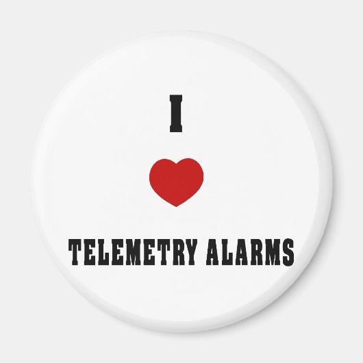 I Liebe Telemetrie-Alarme Magnet (Vorne)