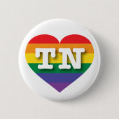 I Liebe Tennessee Gay Pride Regenbogenherz Button (Vorderseite)