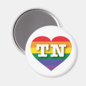 I Liebe Tennessee Gay Pride Regenbogenherz Magnet (Vorderseite/Rückseite)
