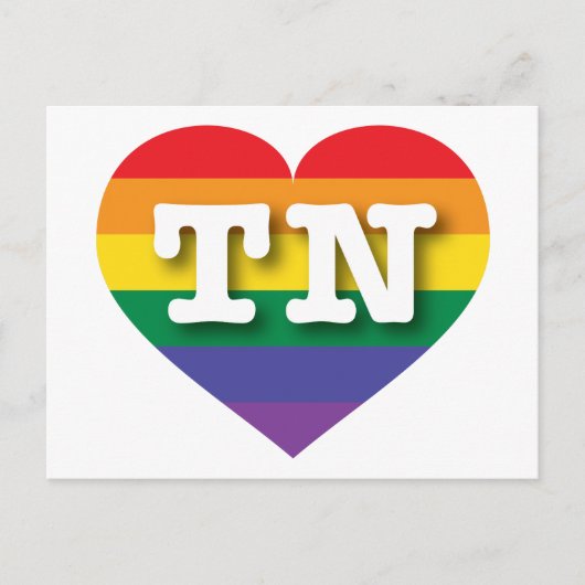 I Liebe Tennessee Rainbow Herz Postkarte (Vorderseite)