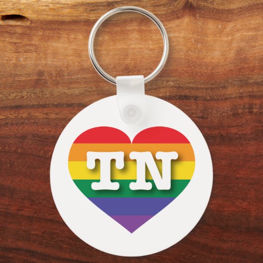 I Liebe Tennessee Rainbow Herz Schlüsselanhänger (Vorderseite)