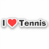I Liebe Tennis Aufkleber (Vorderseite)