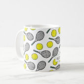I LIEBE TENNIS Balls Racquets Chic Sports Fun Kaffeetasse (Vorderseite Links)