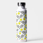 I LIEBE TENNIS Balls Racquets Chic Sports Fun Trinkflasche (Links)