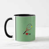 I Liebe Tennis, beliebtes Design Tasse (Links)