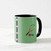 I Liebe Tennis, beliebtes Design Tasse (VorderseiteRechts)