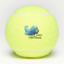I Liebe Tennis Bird Tennisbälle