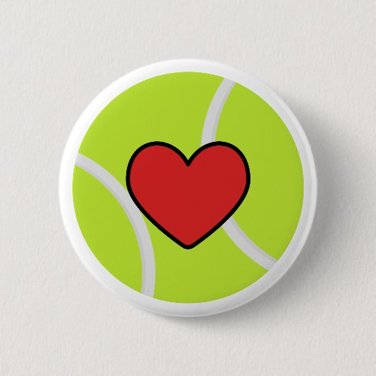 I Liebe Tennis Button (Vorderseite)