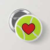 I Liebe Tennis Button (Vorne & Hinten)