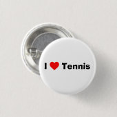 I Liebe Tennis Button (Vorne & Hinten)