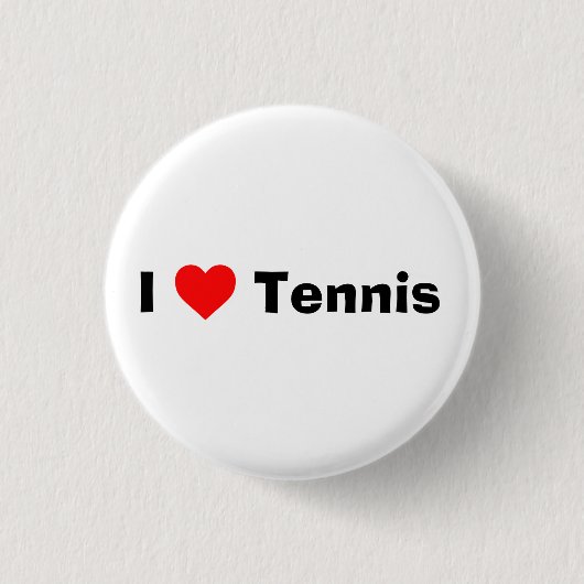 I Liebe Tennis Button (Vorderseite)