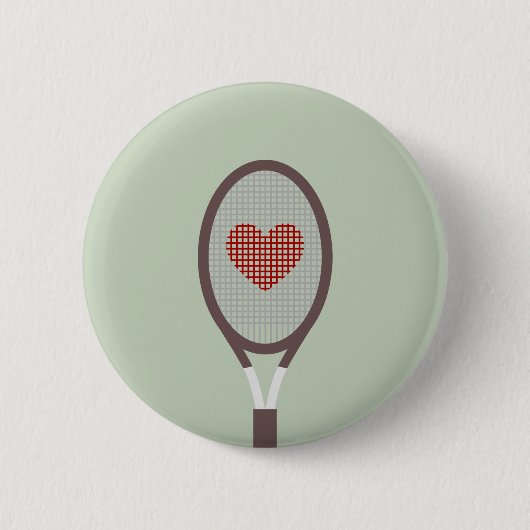 I Liebe Tennis Button (Vorderseite)