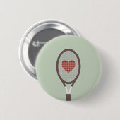 I Liebe Tennis Button (Vorne & Hinten)