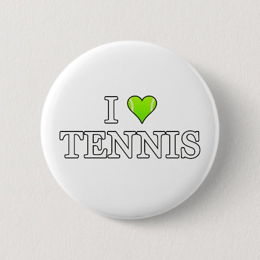 I Liebe Tennis Button (Vorderseite)