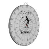 I Liebe Tennis Dartscheibe (Vorderseite Links)