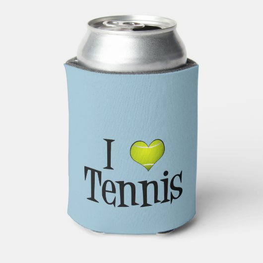 I Liebe Tennis Dosenkühler (Kanne Rückseite)