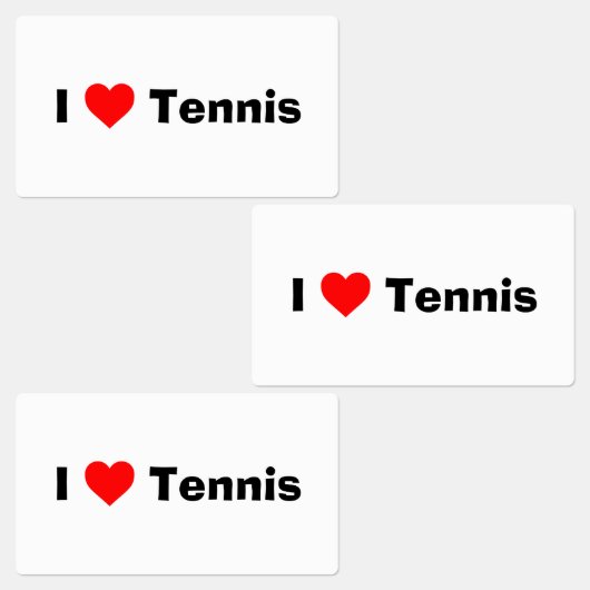 I Liebe Tennis Etiketten (Gruppe)