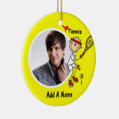 I Liebe Tennis Foto Keepake Ornament (Rechts)
