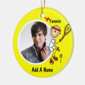 I Liebe Tennis Foto Keepake Ornament (Links)