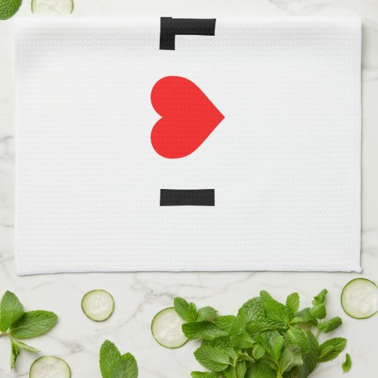 I Liebe Tennis Geschirrtuch (Gefaltet)