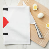 I Liebe Tennis Geschirrtuch (Viertel Falte)