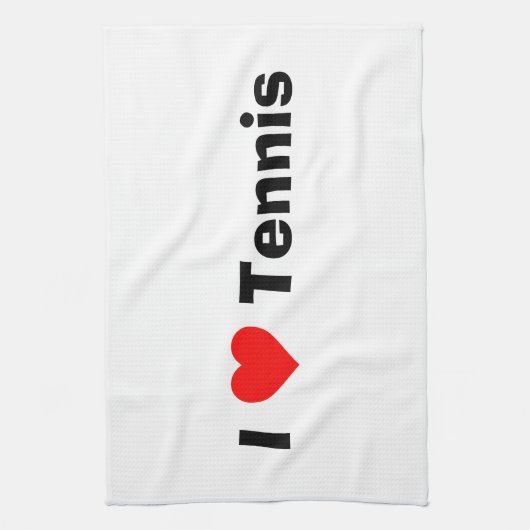 I Liebe Tennis Geschirrtuch (Vertikal)