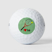 I Liebe Tennis Golfball (Vorderseite)