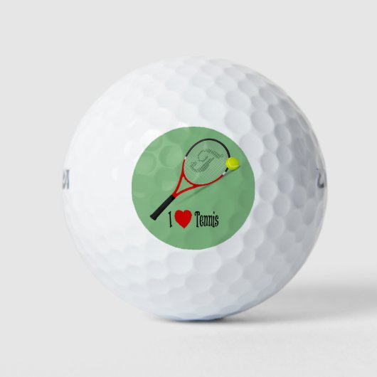 I Liebe Tennis Golfball (Vorderseite)
