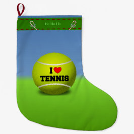 I Liebe Tennis Großer Weihnachtsstrumpf