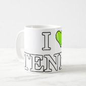 I Liebe Tennis Kaffeetasse (Vorderseite Links)