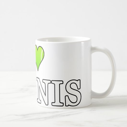 I Liebe Tennis Kaffeetasse (Rechts)