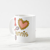 I Liebe-Tennis Kaffeetasse (Vorderseite Links)