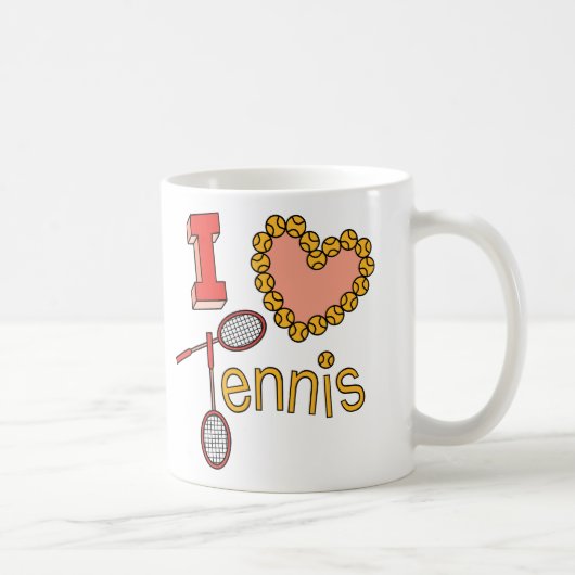 I Liebe-Tennis Kaffeetasse (Rechts)