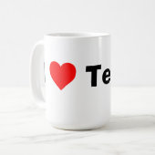 I Liebe Tennis Kaffeetasse (Vorderseite Links)
