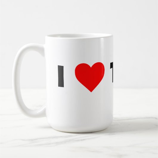 I Liebe Tennis Kaffeetasse (Links)