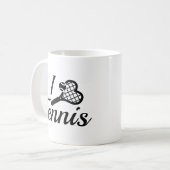 I Liebe Tennis Kaffeetasse (Vorderseite Links)