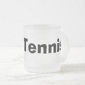 I Liebe Tennis Mattglastasse (VorderseiteRechts)