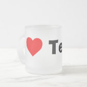 I Liebe Tennis Mattglastasse (Vorderseite Links)