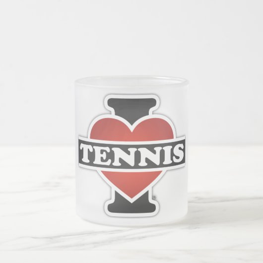 I Liebe-Tennis Mattglastasse (Mittel)